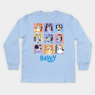 bluey design Kids Long Sleeve T-Shirt